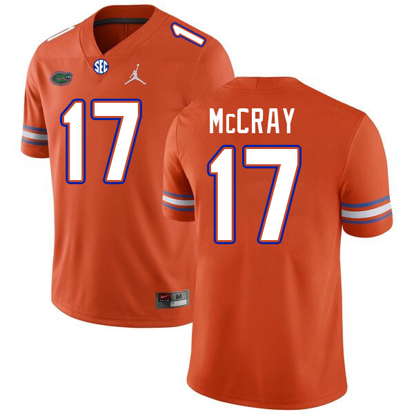 Men #17 LJ McCray Florida Gators College Football Jerseys Stitched-Orange